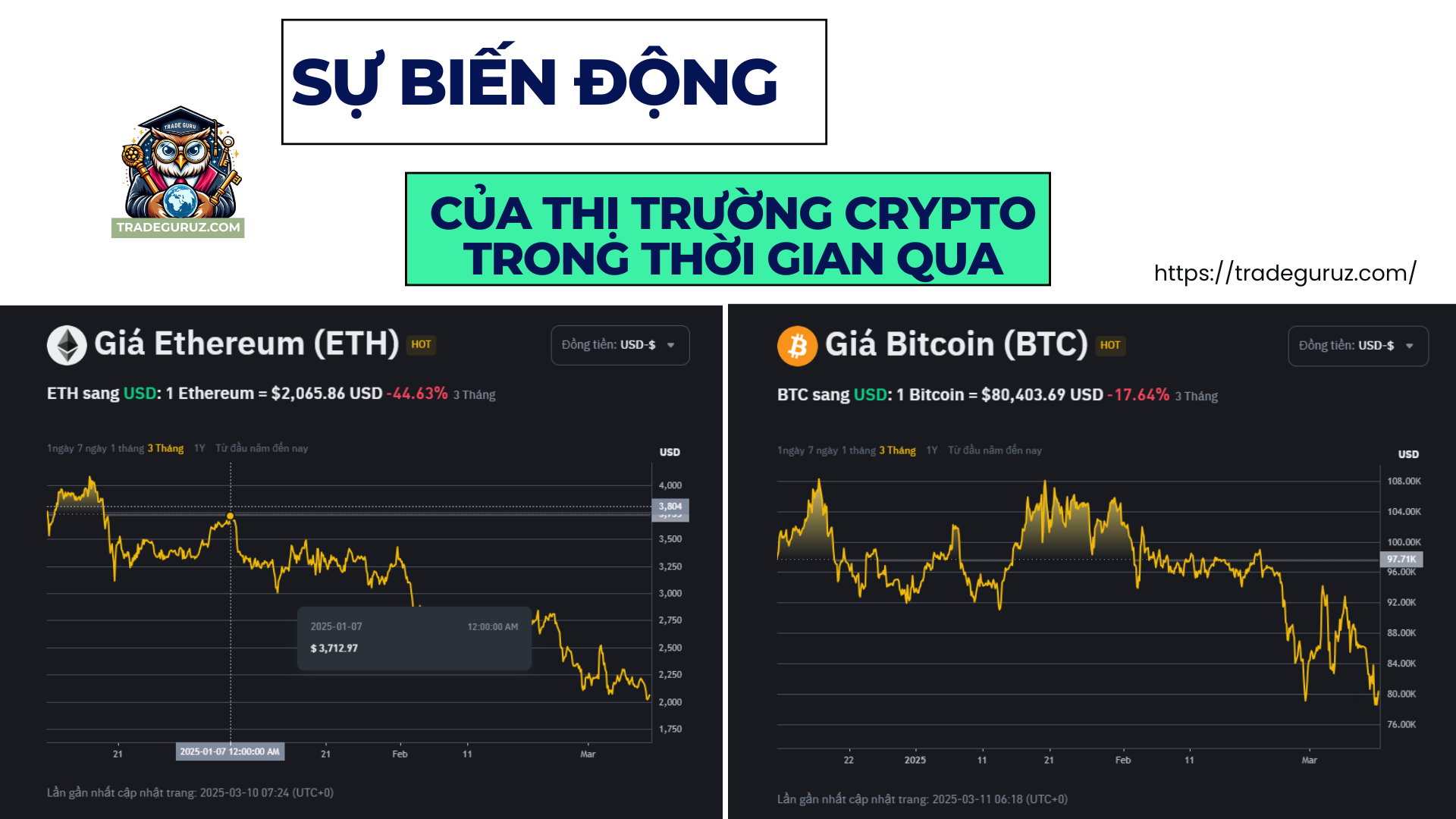 Sự biến động của thị trường Crypto trong thời gian qua